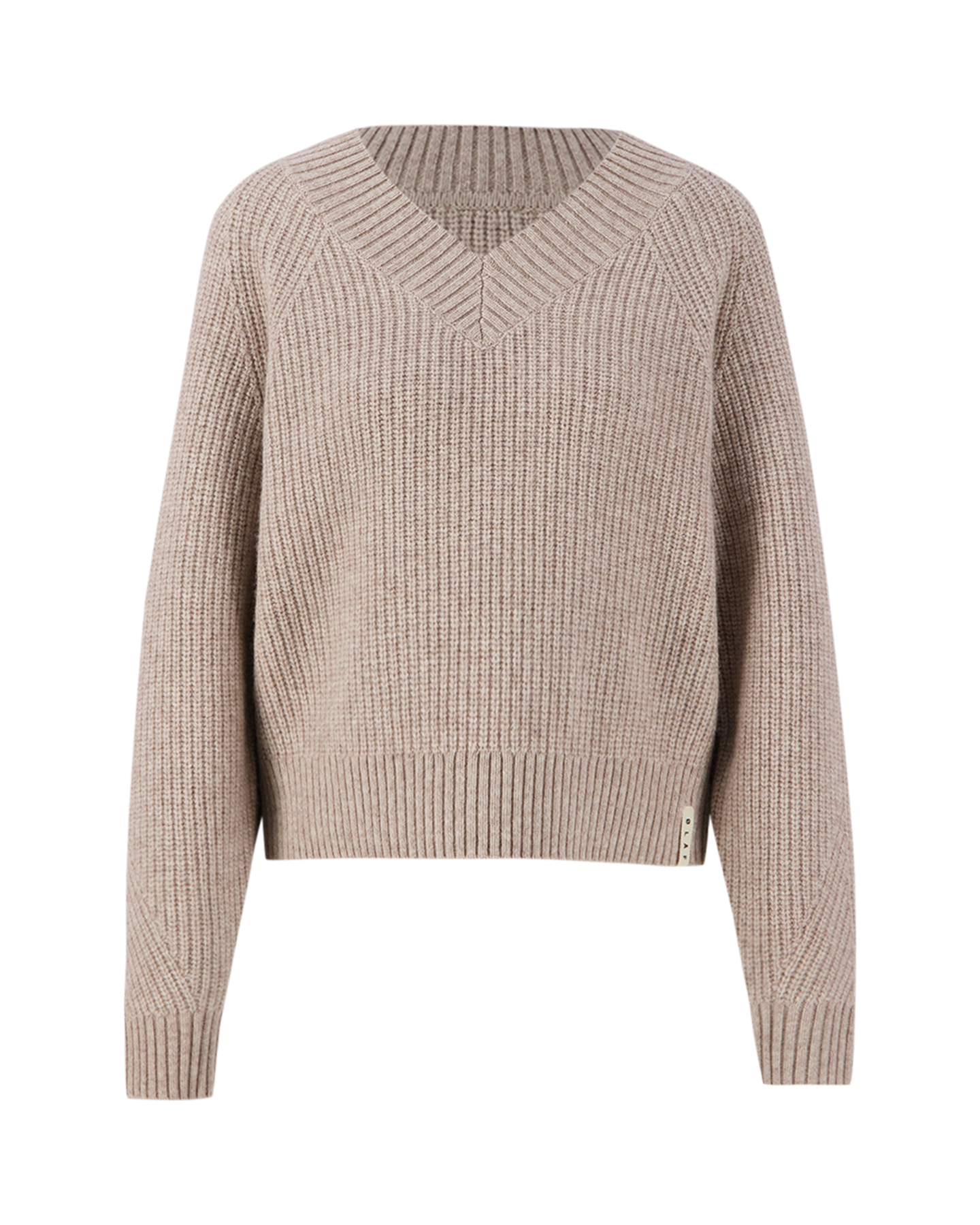 OLAF Merino V-Neck Knit BEIGE 1