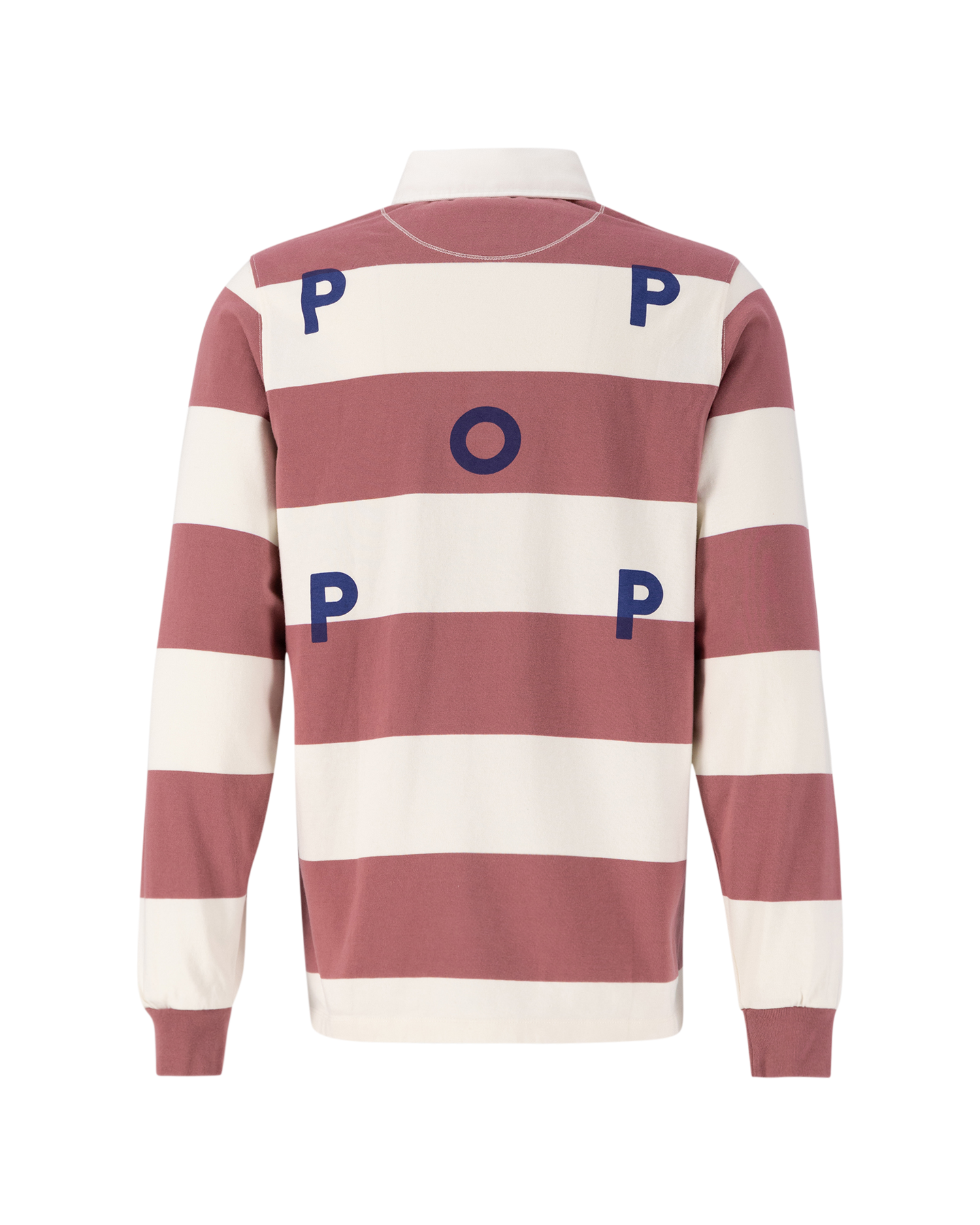 POP Trading Company Striped Rugby Polo ROSE 1