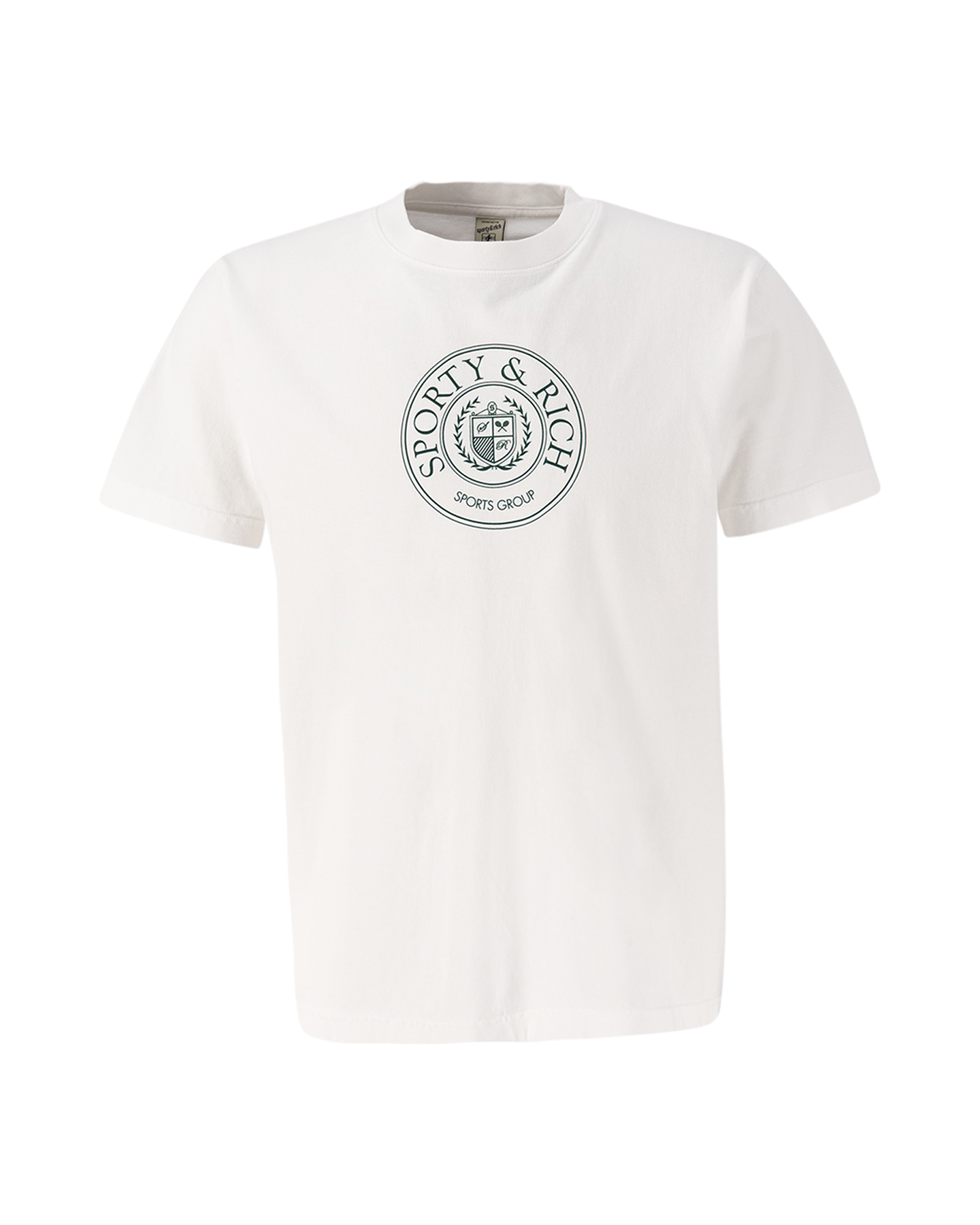 Sporty & Rich Connecticut Crest T Shirt WIT 1