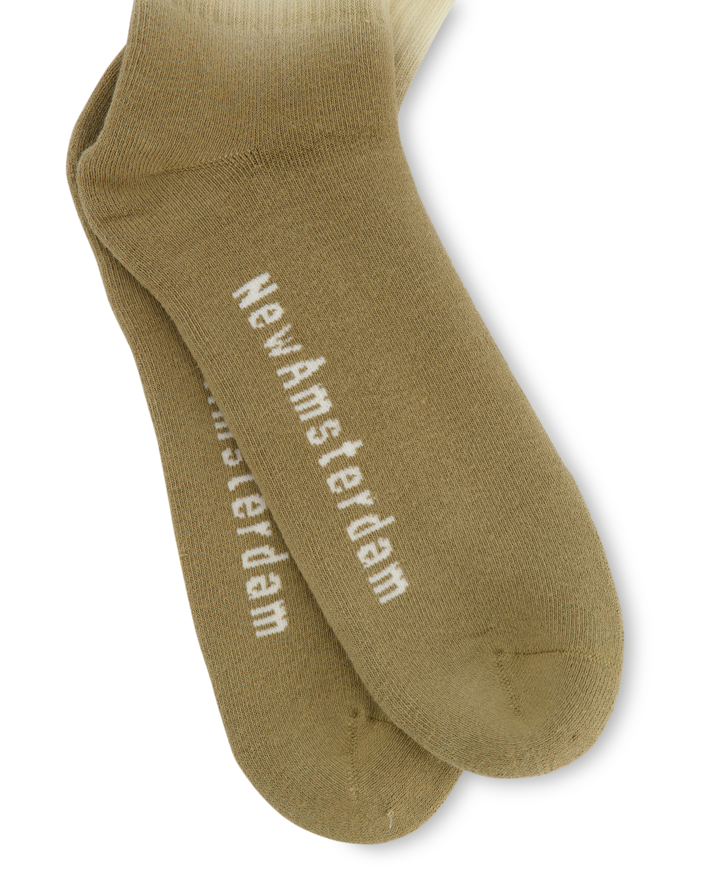 New Amsterdam Surf Association Gradient Logo Socks Egret / Ermine Dip Dye BEIGE 4