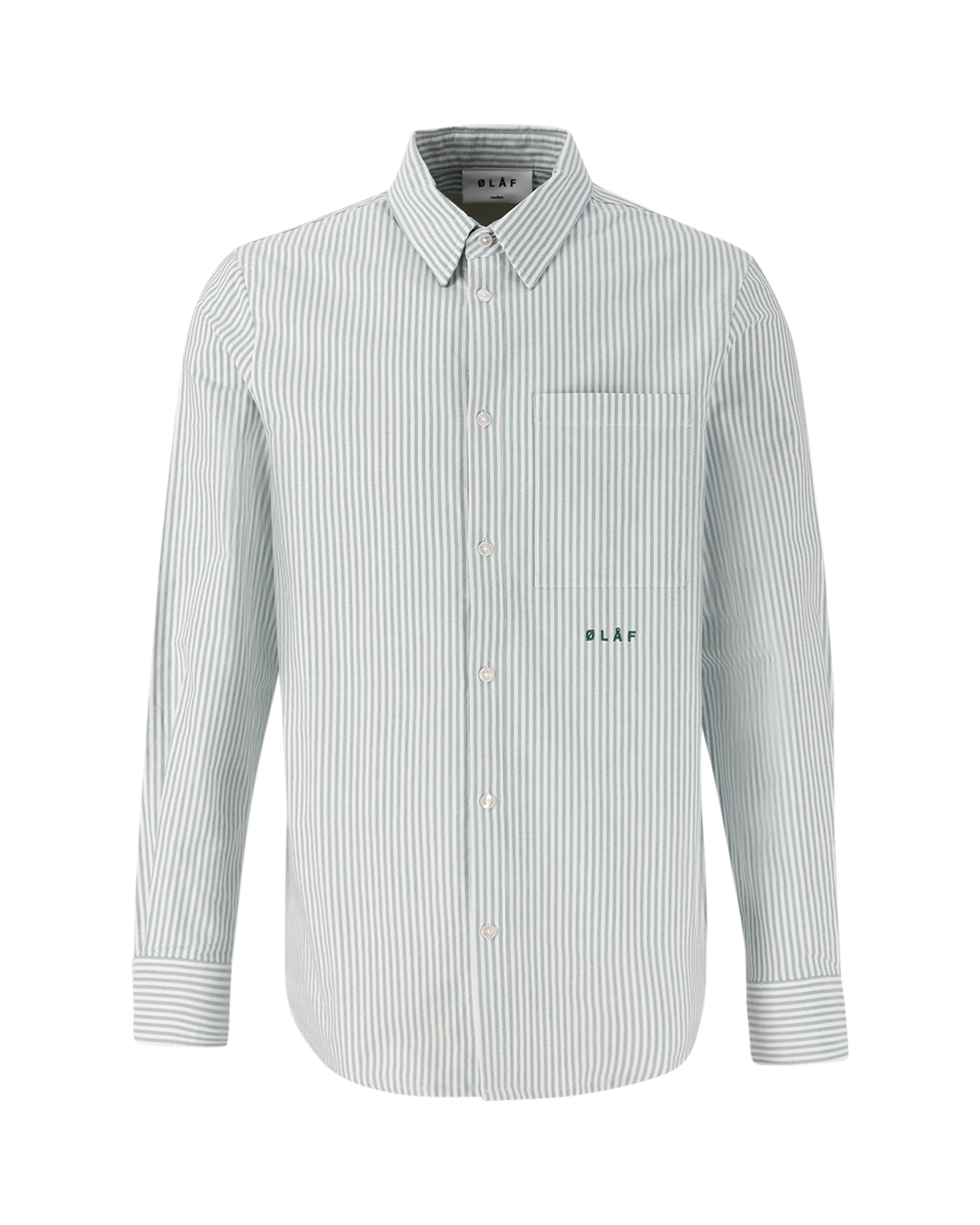 Olaf Hussein Oxford Stripe Shirt GROEN 1