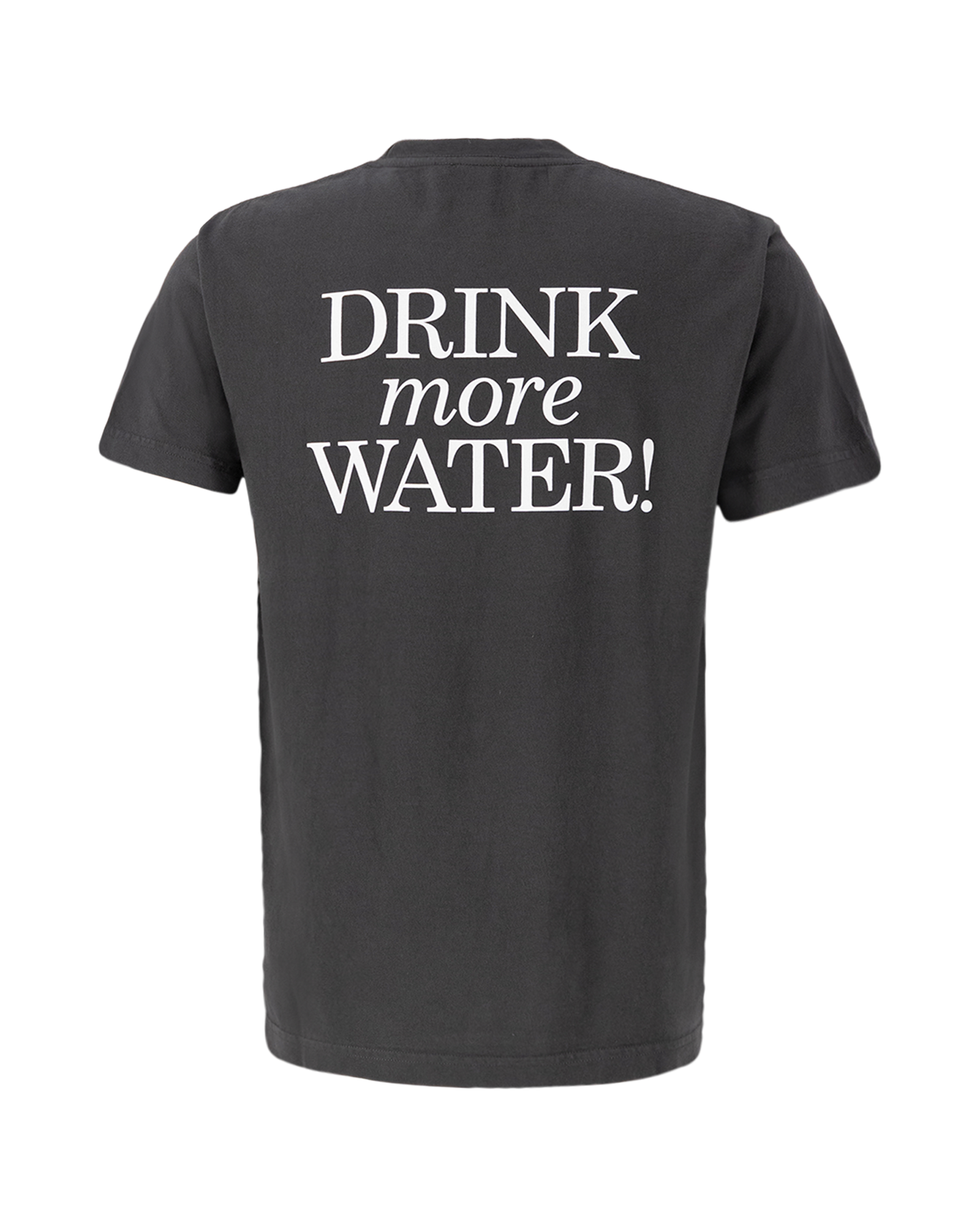 Sporty & Rich New Drink More Water T Shirt BLACK 1