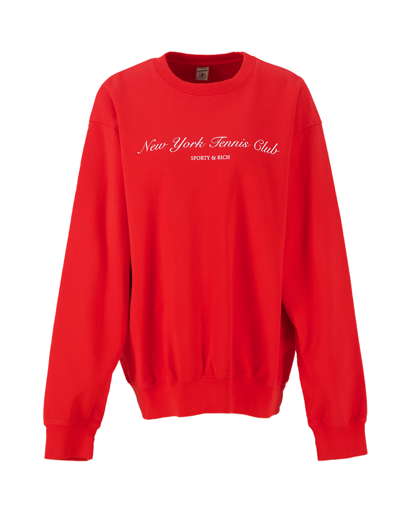 Sporty & Rich Ny Tennis Club Crewneck Bright Red/White ROOD 1