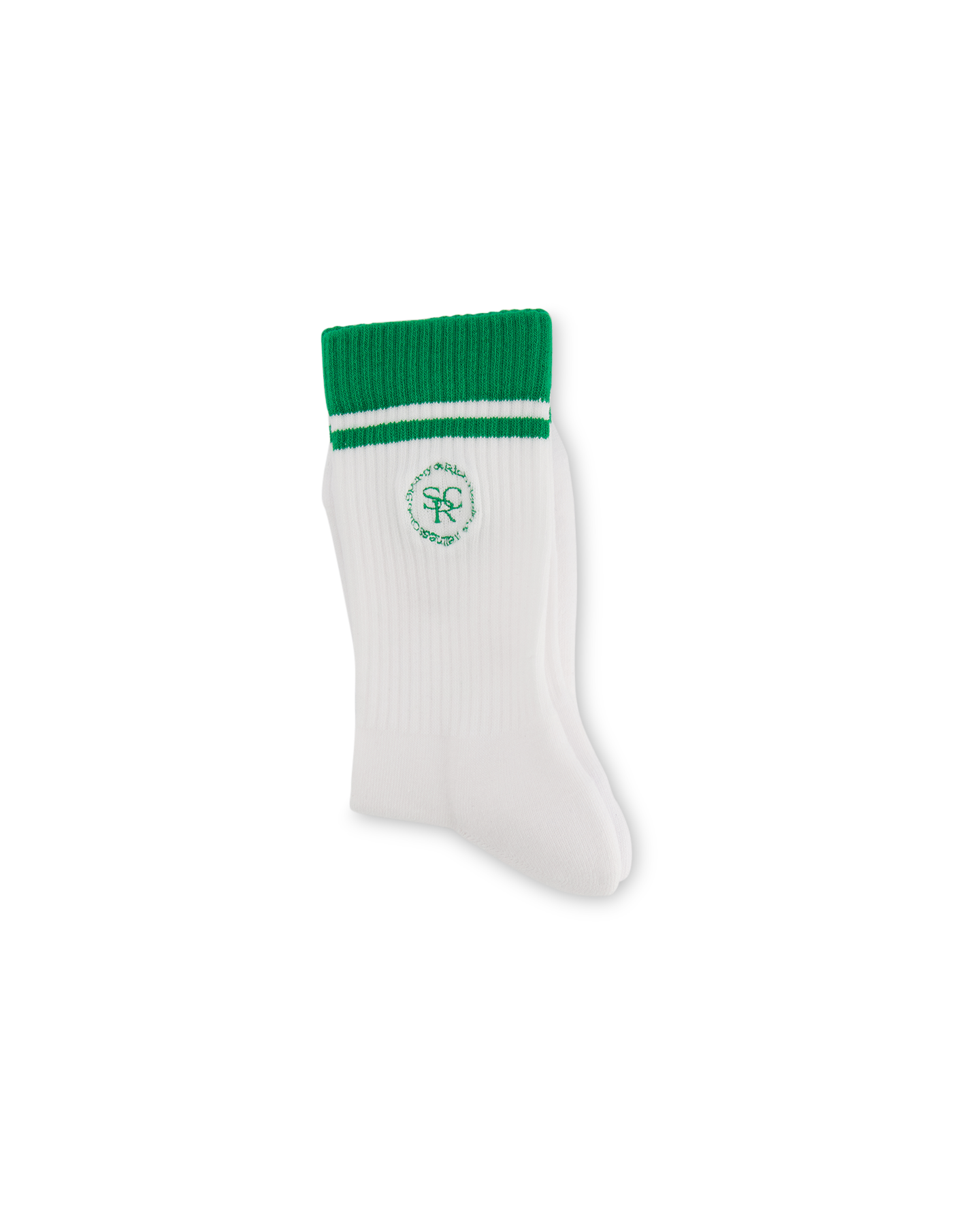 Sporty & Rich Srhwc Embroidered Socks White/Verde WIT 1