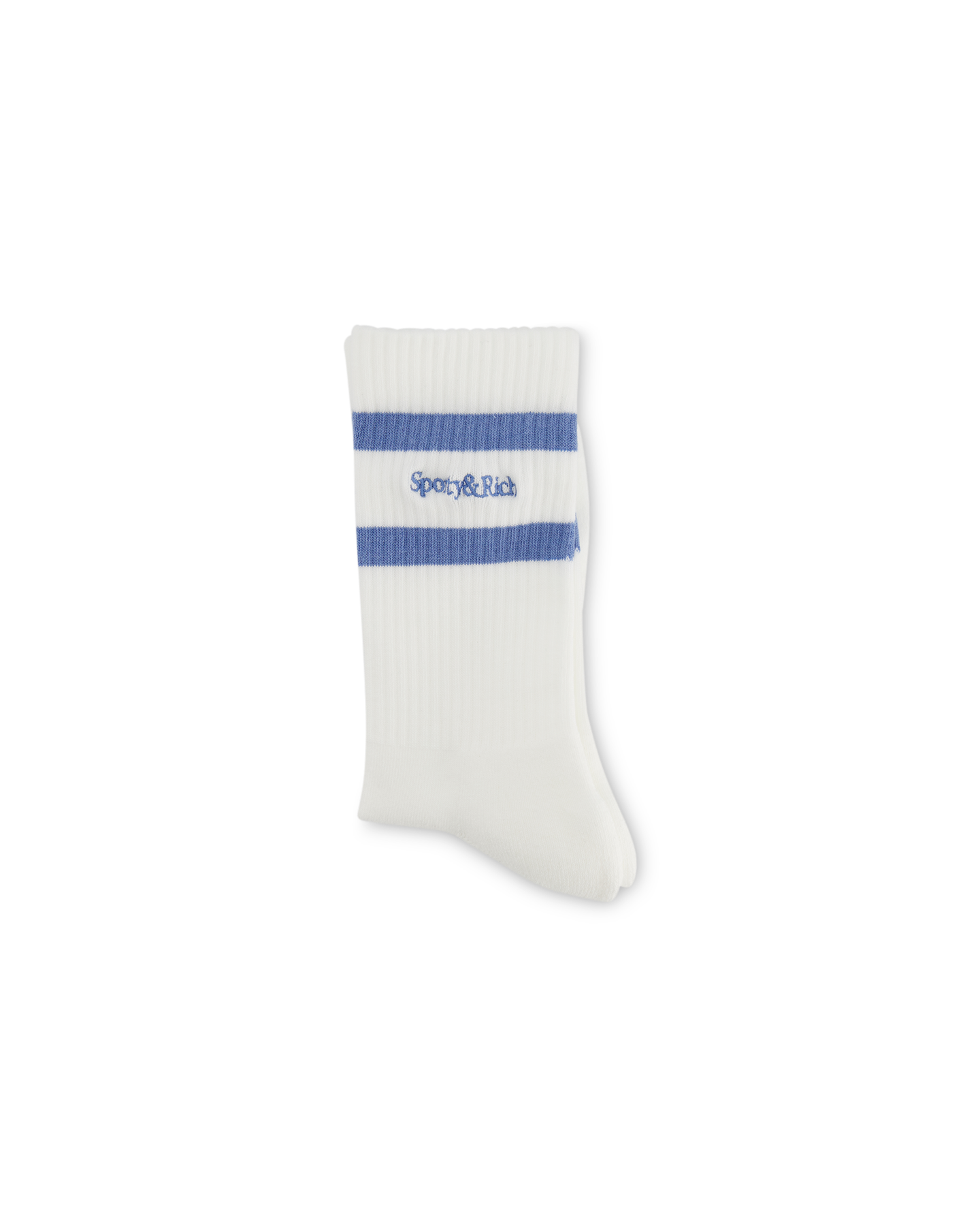 Sporty & Rich Serif Logo Socks White 1