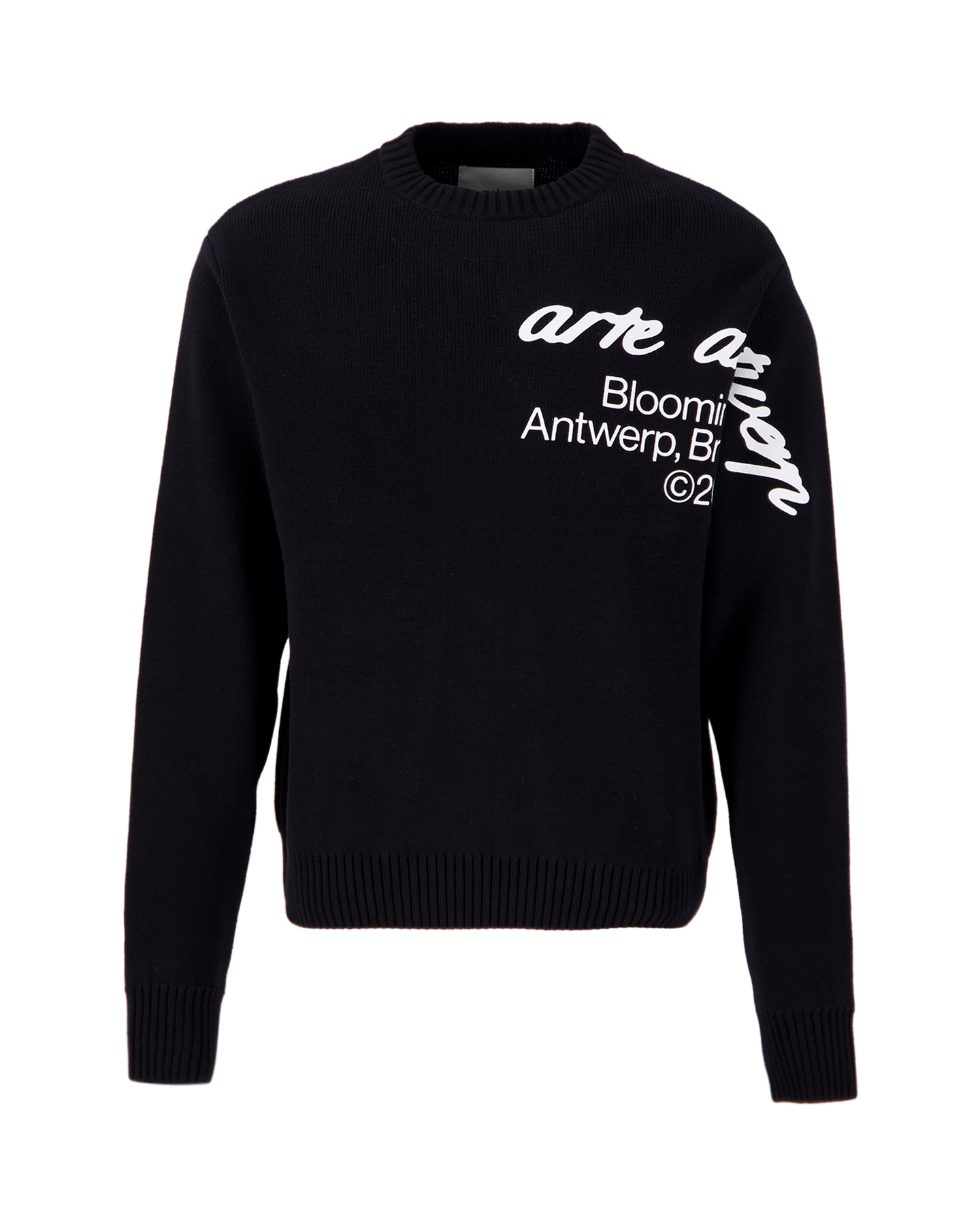 Arte Antwerp Arte Artwork Top Sleeve Knit ZWART 1