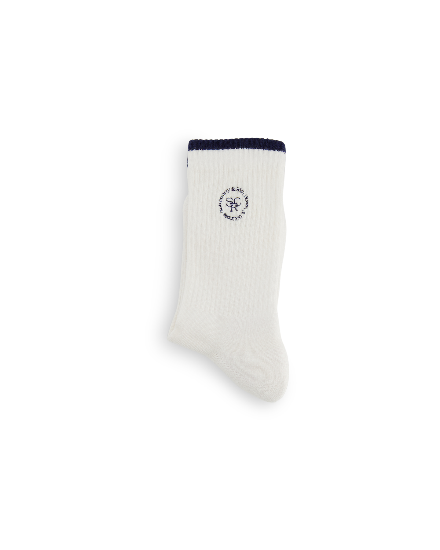 Sporty & Rich Srhwc Embroidered Socks White/Navy WIT 1