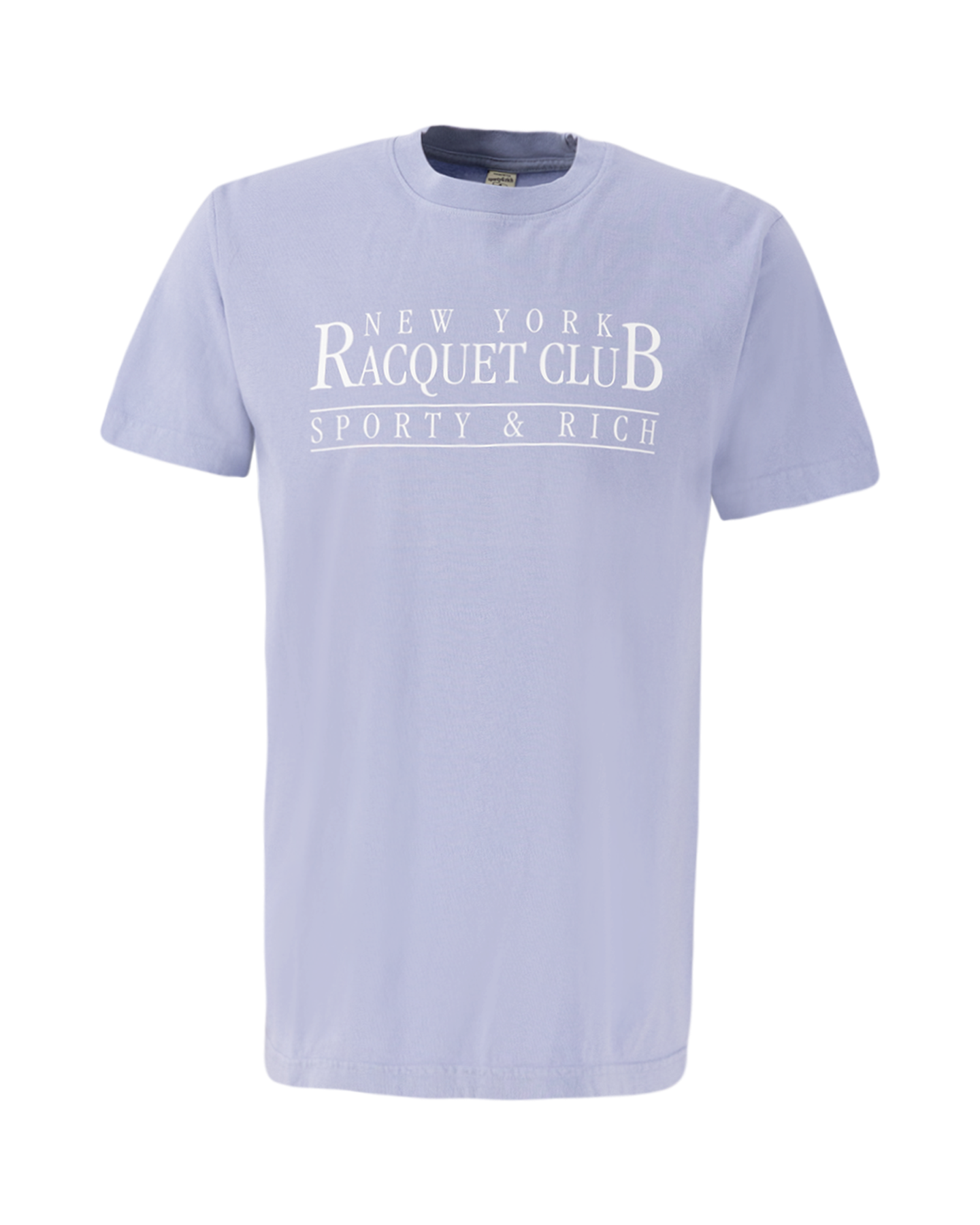 Sporty & Rich Ny Racquet Club T Shirt LICHTBLAUW 1
