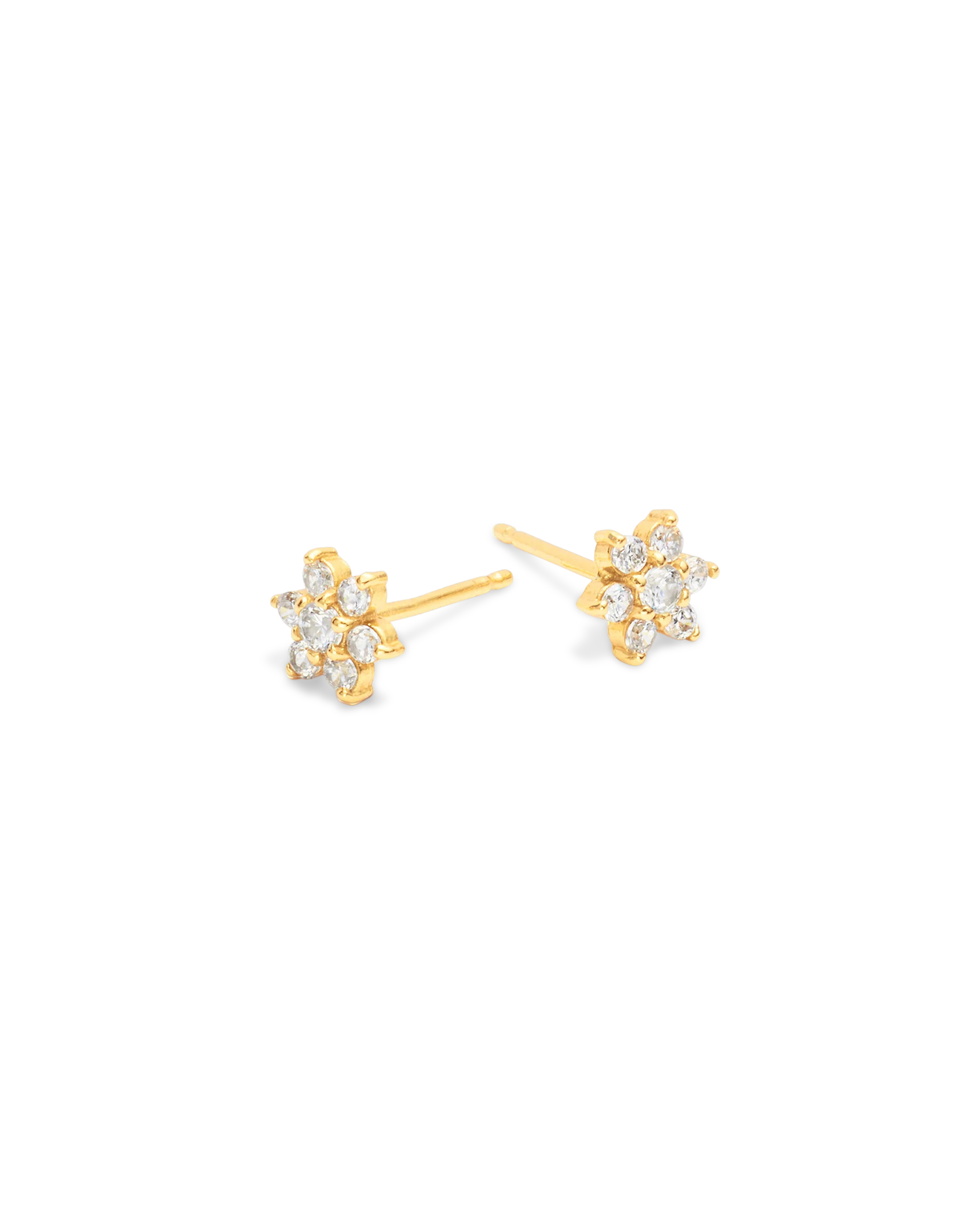 Eline Rosina Zirconia Flower Earrings GOUD 1