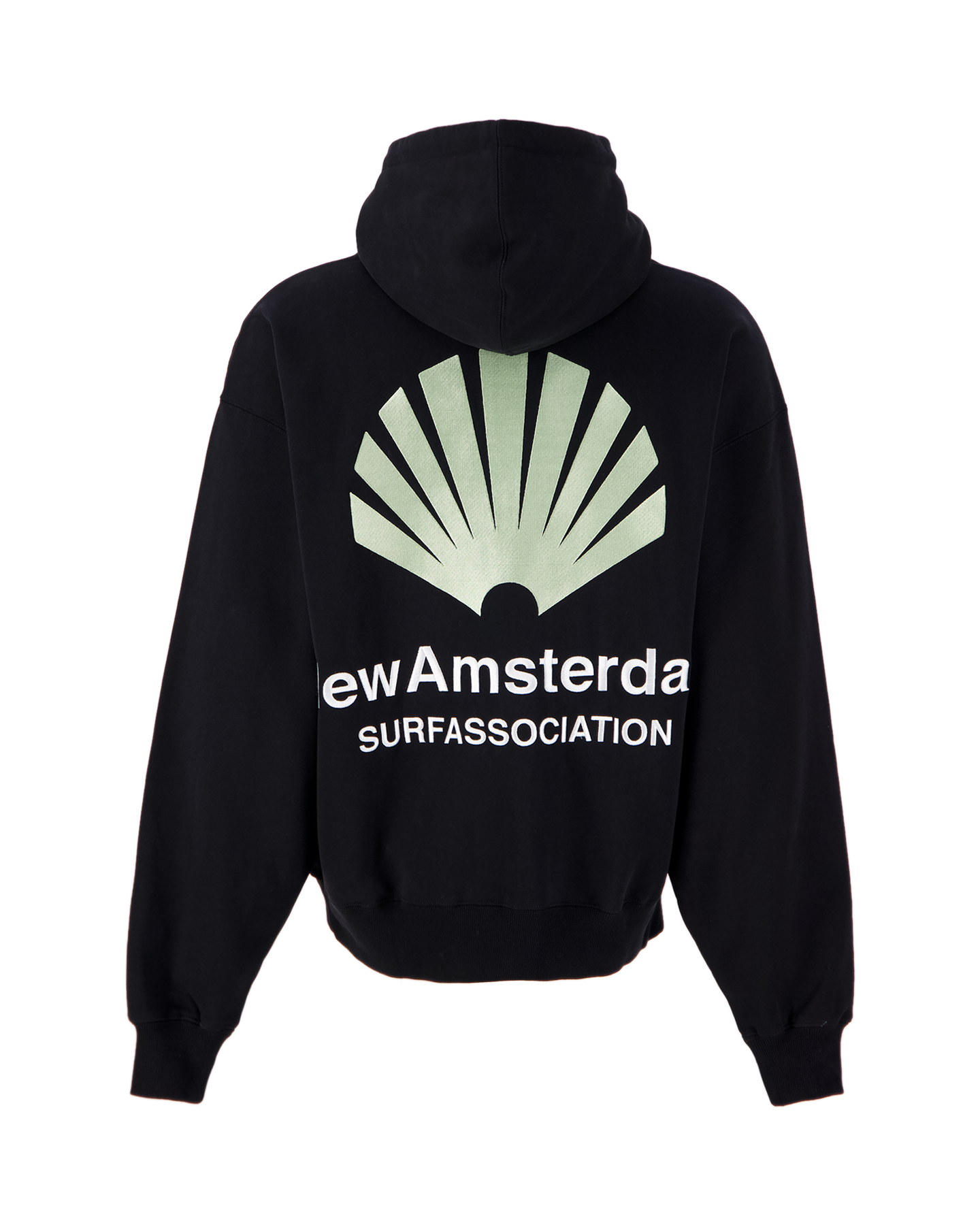 New Amsterdam Surf Association Logo Hoodie Black/Almost Aqua ZWART 1