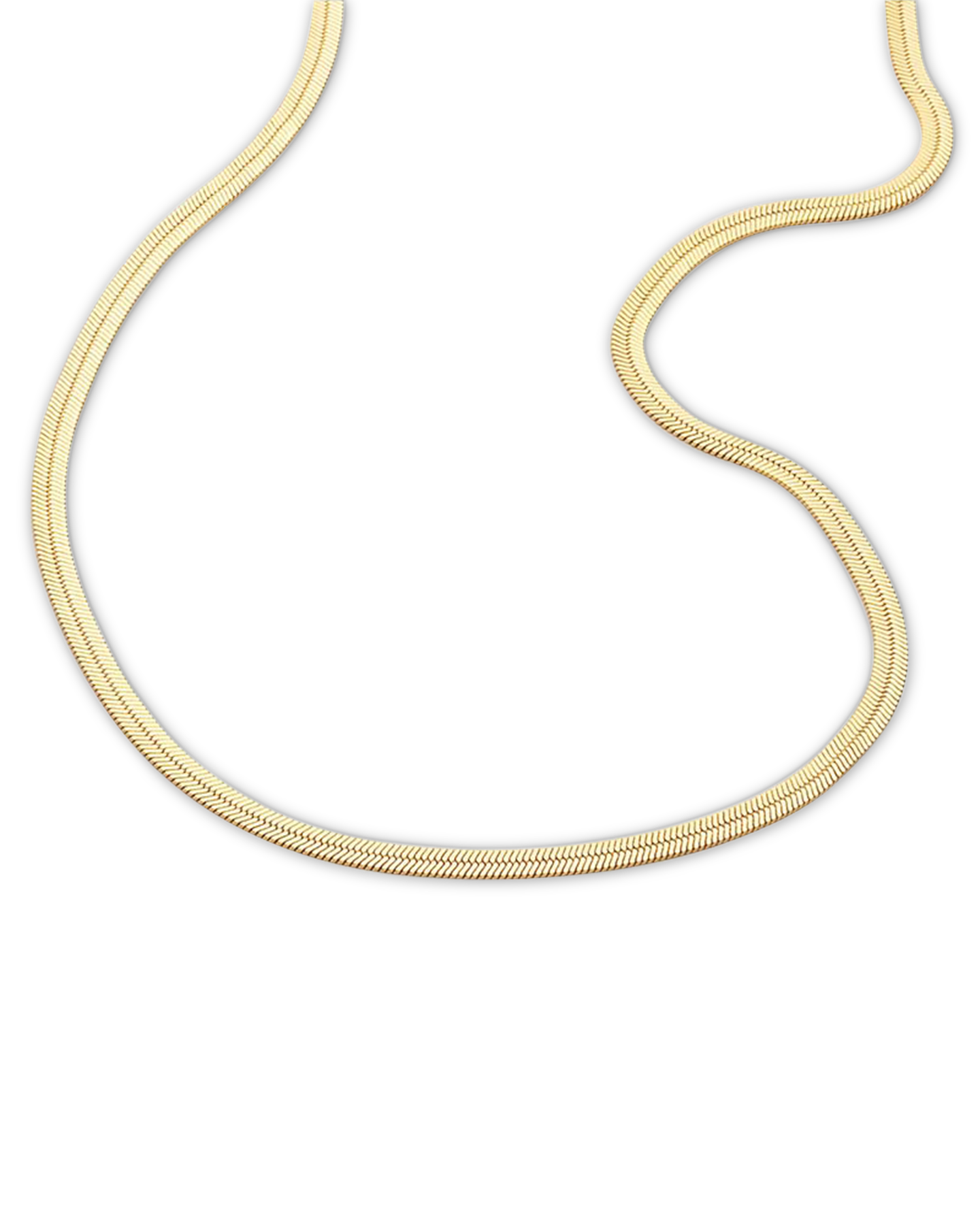 Eline Rosina Flat Snake Chain Necklace GOUD 1