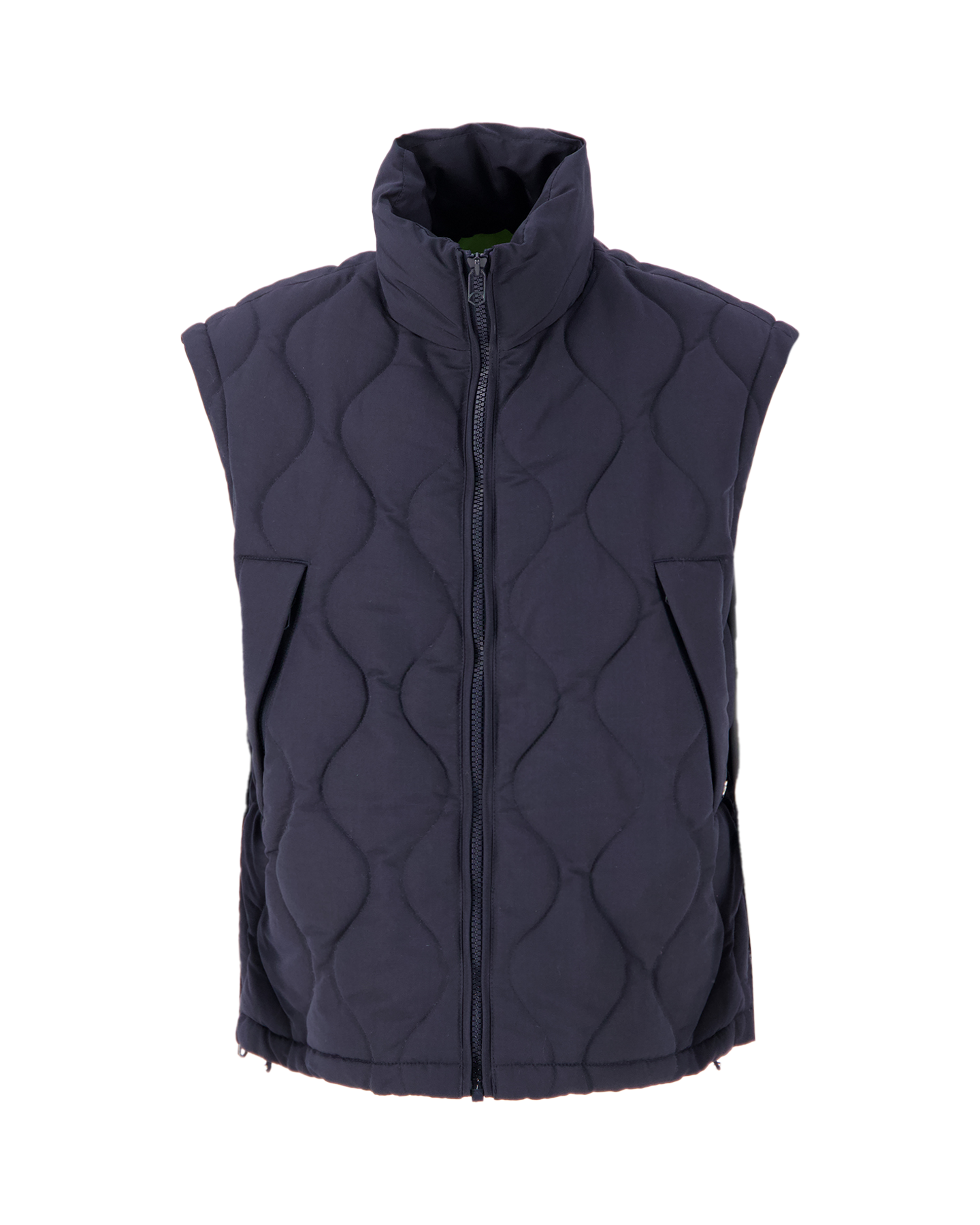 New Amsterdam Surf Association Detachable Sleeves Quilted Jacket ZWART 3