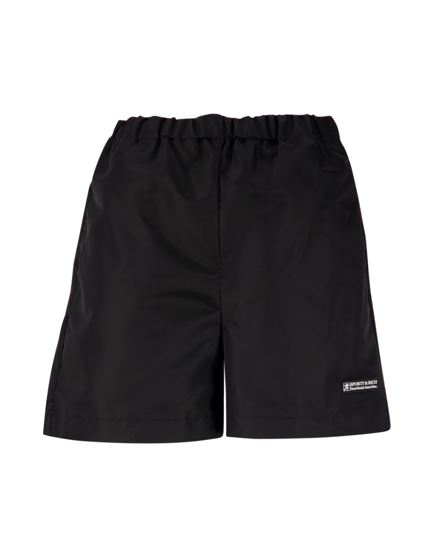 Sporty & Rich Good Health Nylon Shorts Black/White ZWART 1