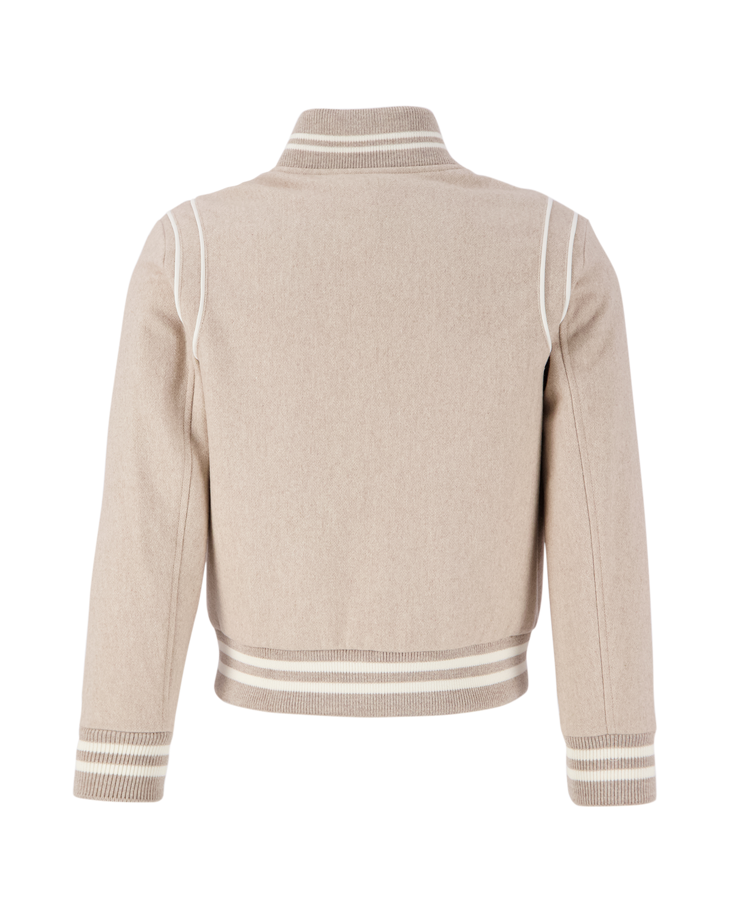 Sporty & Rich Vendome Wool Varsity Jacket TAUPE 2
