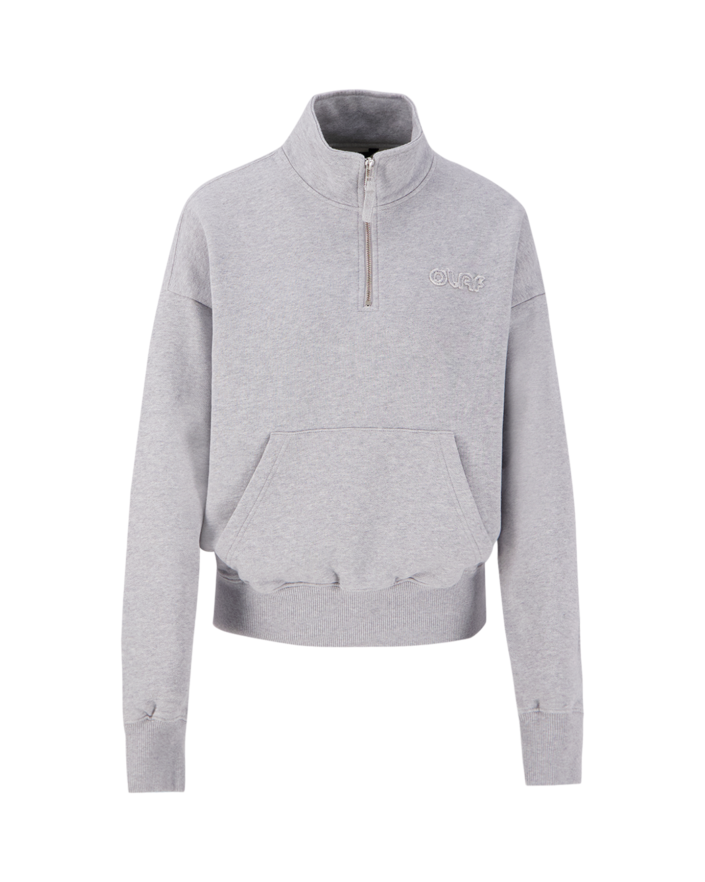 OLAF Retro Zip Mock Neck GRIJS 1