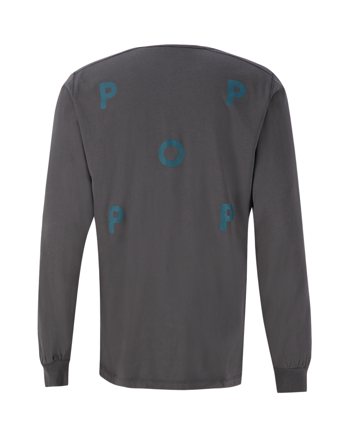 POP Trading Company Logo Longsleeve T-Shirt GRIJS 1