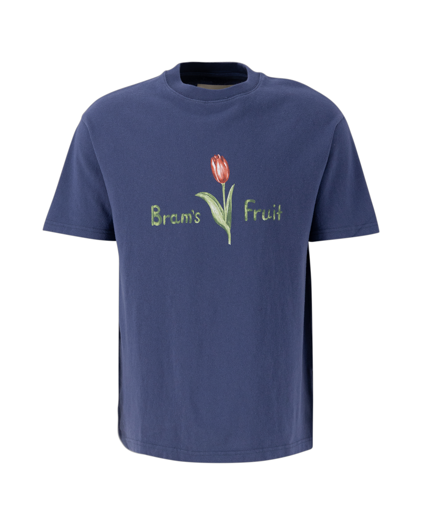 Brams Fruit Tulip Aquarel T-Shirt BLAUW 1