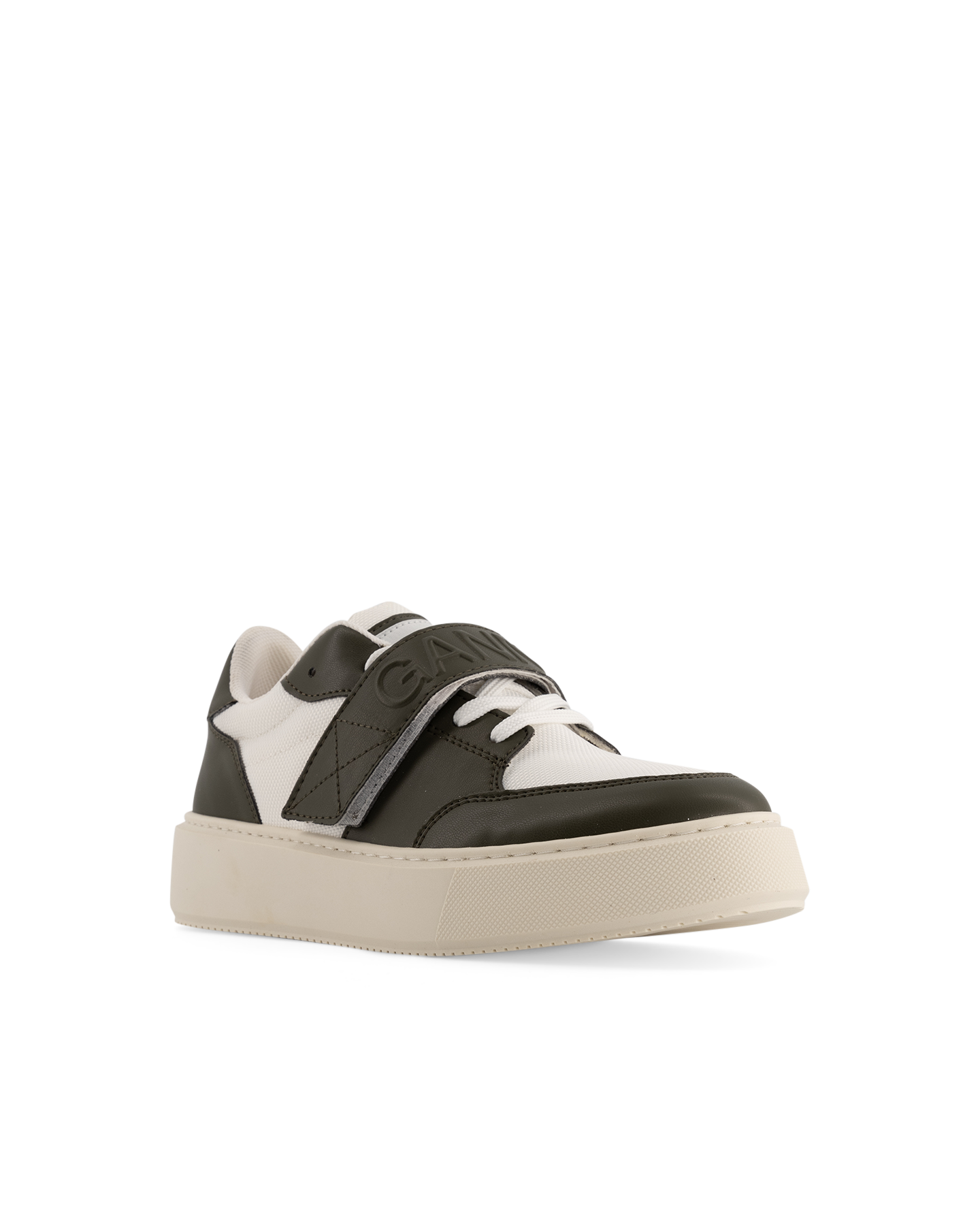Ganni Sporty Mix Cupsole Low Top Velcro Sneaker T Wit | Coef Concept