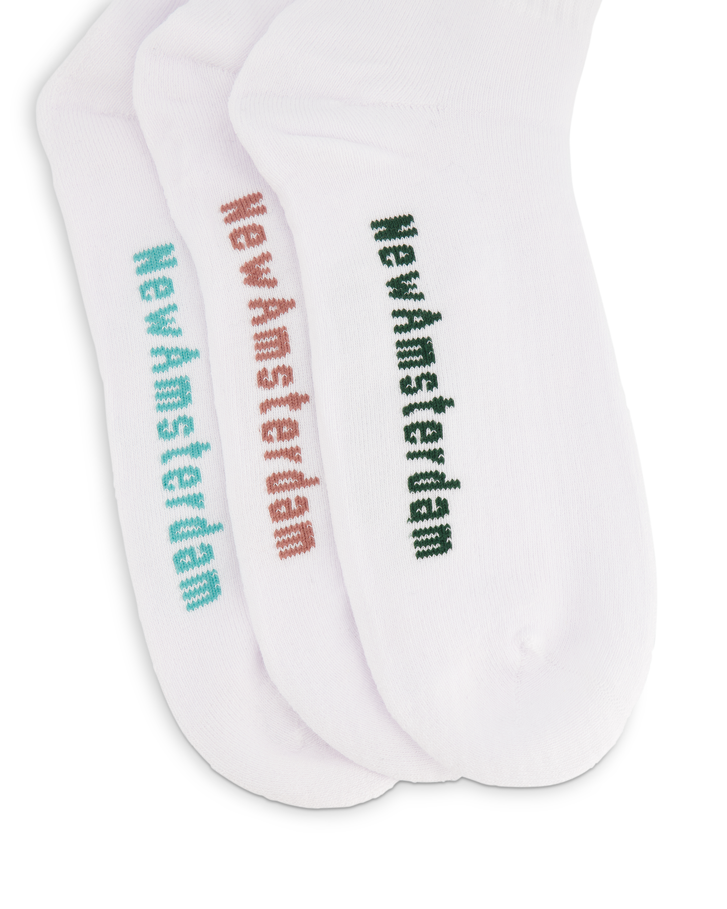 New Amsterdam Surf Association Logo Socks 3-Pack White WIT 4