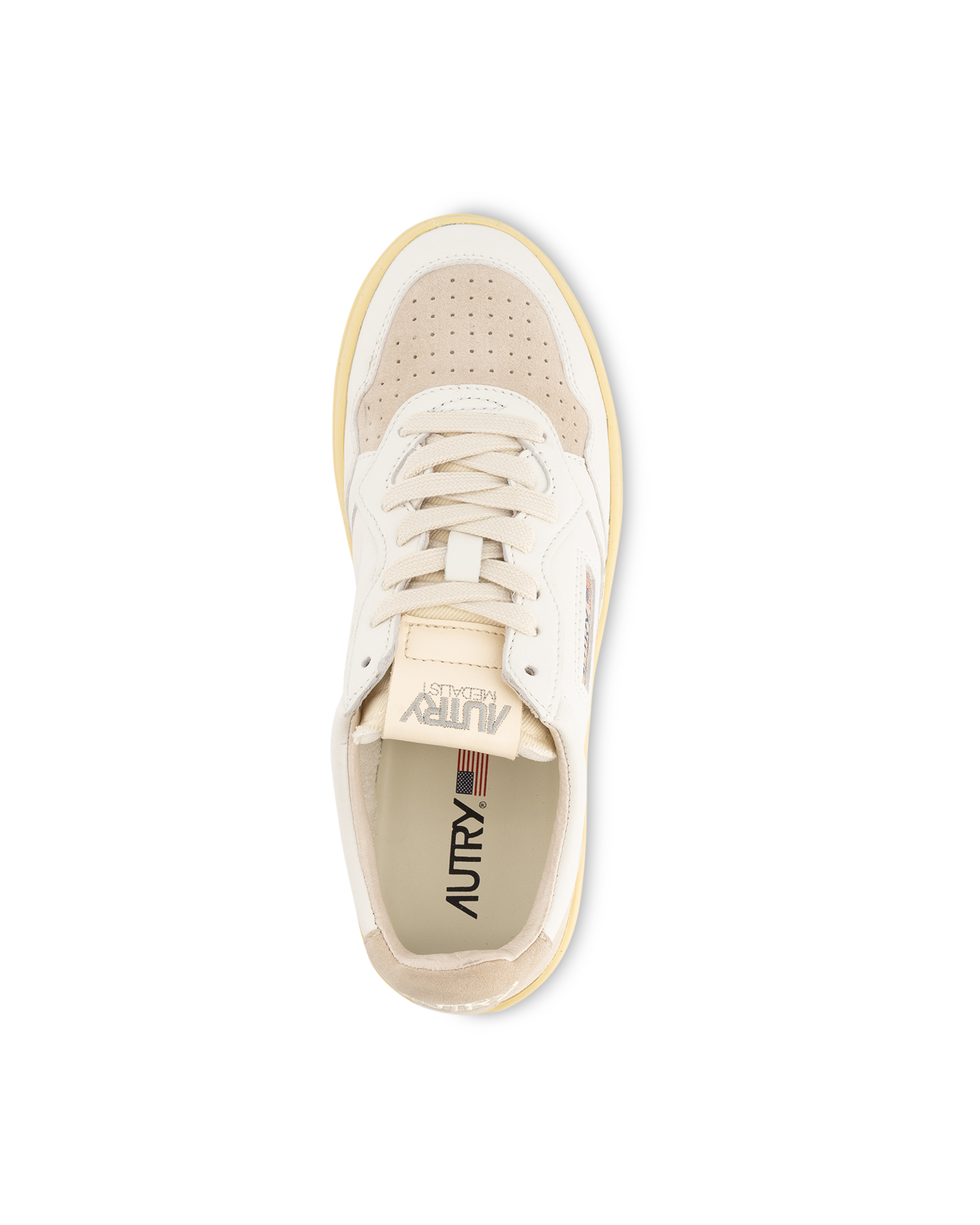 Autry Action Autry 01 Low Wom Suede/Leat Wht/Sand White 5