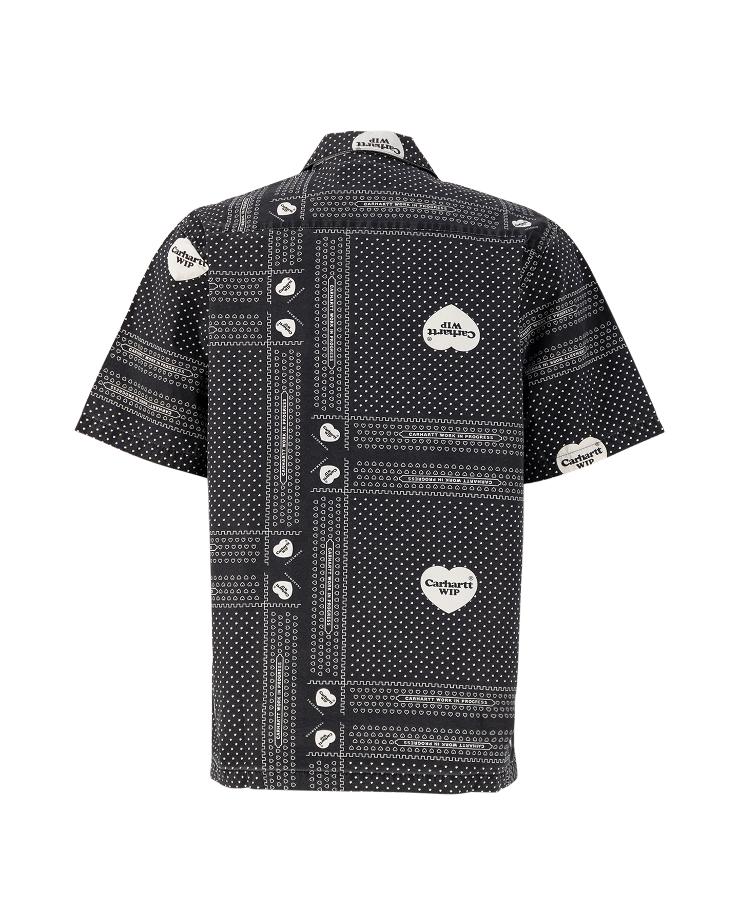 Carhartt WIP S/S Heart Bandana Shirt ZWART 2