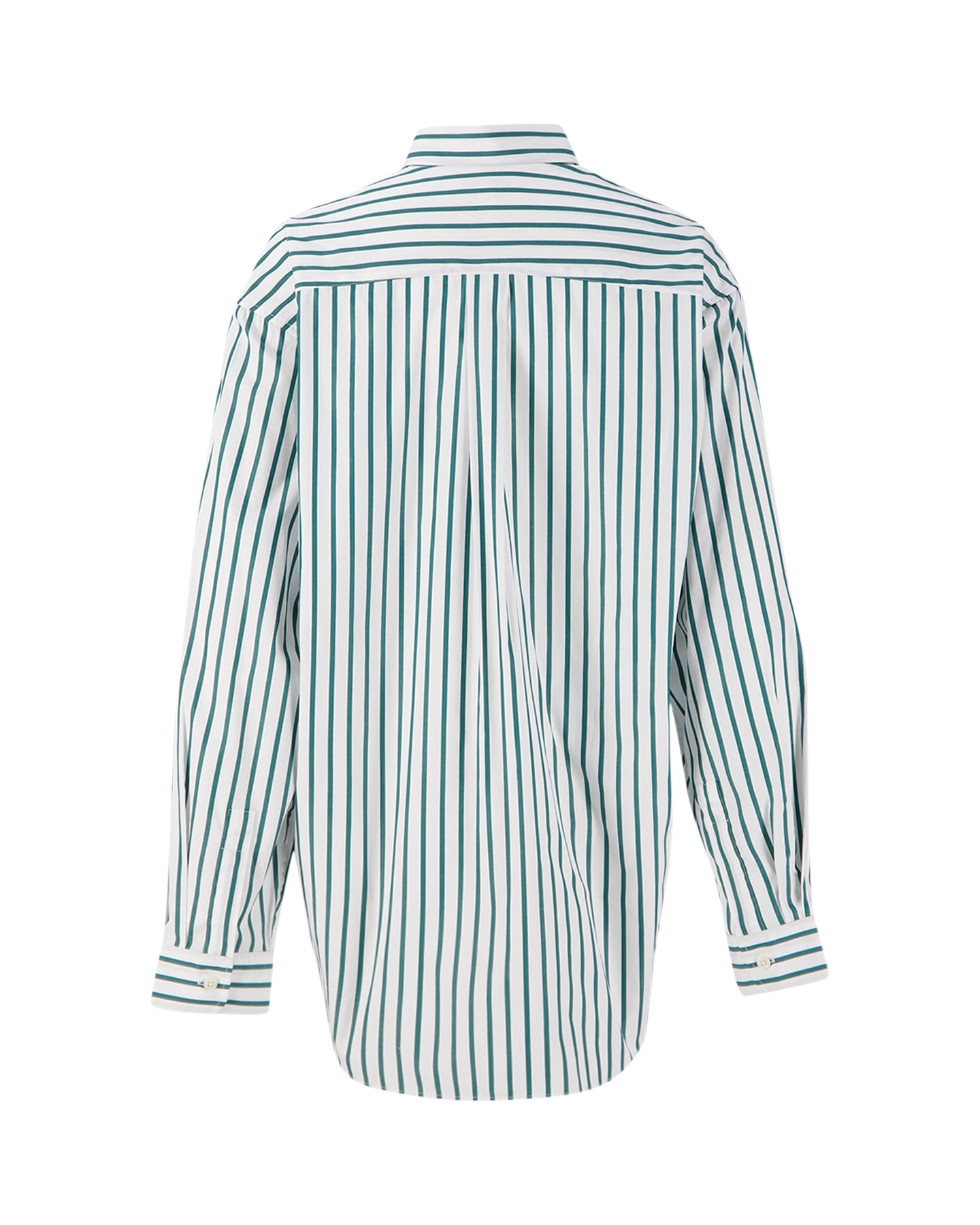 Sporty & Rich Src Embroidered Oversized Shirt Verde/White Large Stripe/Verde GROEN 2