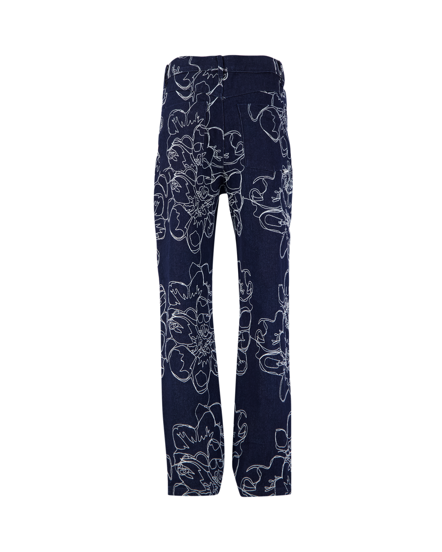 Arte Antwerp Denim Stitch Flower All Over Jeans BLAUW 2